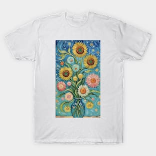 Sun-Kissed Splendor: Van Gogh's Sunflower Symphony T-Shirt